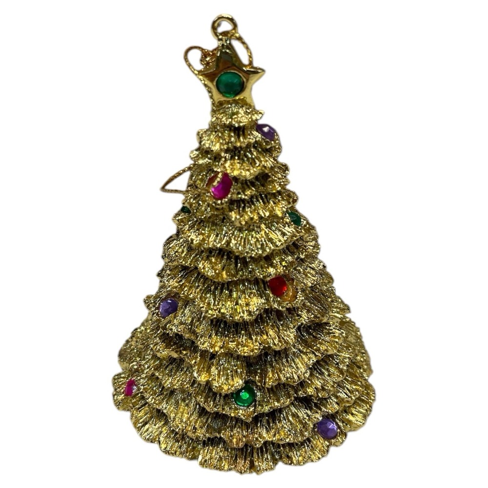 NOS Vintage Avon 1996 Holiday Sparkle Ornament "Tree" 4" Tall NEW IN BOX